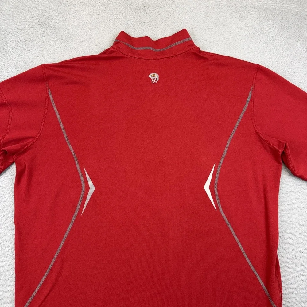 Mountain‎ Hardwear Pullover Mens XL Red Quarter Zip Long Sleeve Running Top